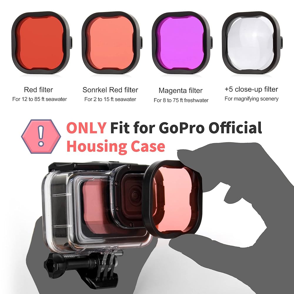 Amazon.com : YALLSAME 4-Pack Dive Filter for GoPro Hero13